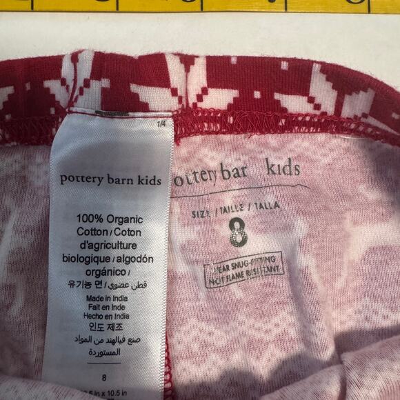 Pottery Barn Kids 8 PJ Set Sustainable Organic Cotton Holiday Warm Cozy Comfy - Picture 14 of 14
